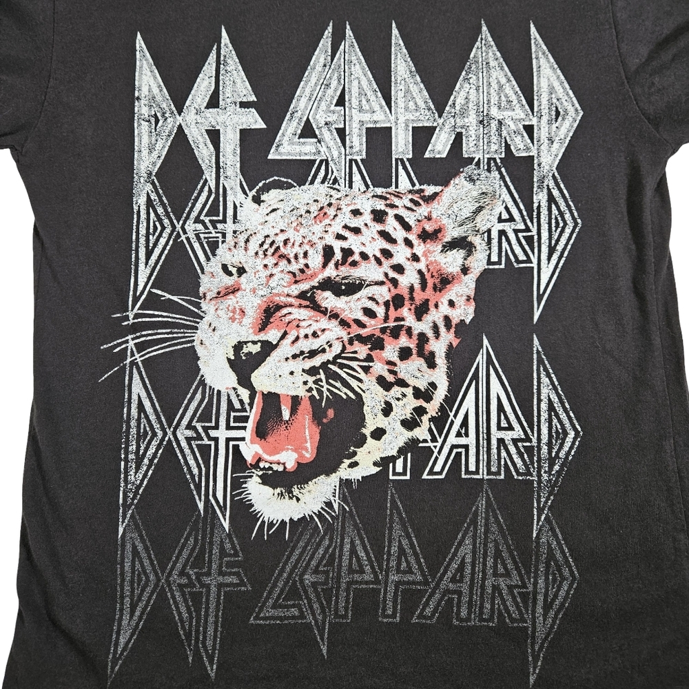 Def Leappard Official Merch Womens Graphic Print T Shirt, Black, Small - Picture 5 of 10